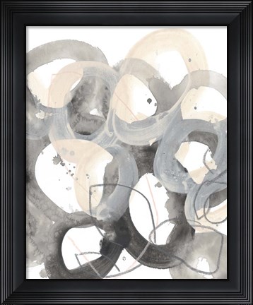 Framed Tangled Circuit I Print