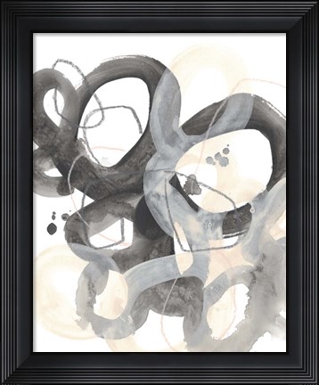 Framed Tangled Circuit II Print