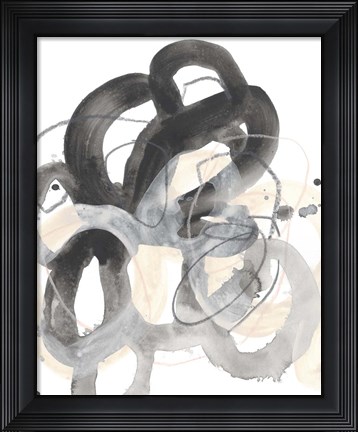 Framed Tangled Circuit III Print