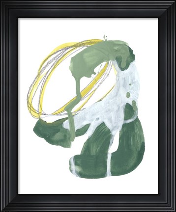 Framed Green Discus II Print