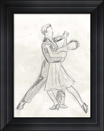 Framed Vintage Ballroom I Print