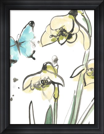 Framed Ink Wash Garden III Print