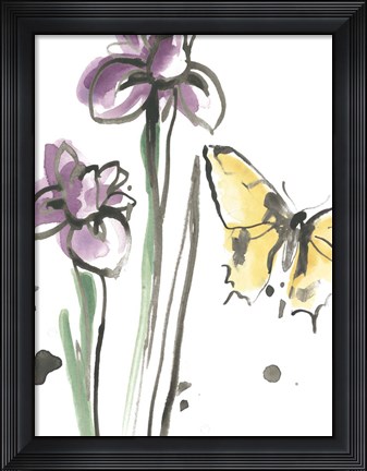 Framed Ink Wash Garden IV Print