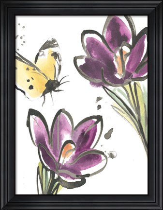 Framed Ink Wash Garden VI Print