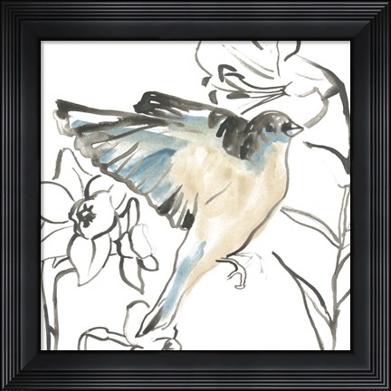 Framed Songbird Meadow I Print
