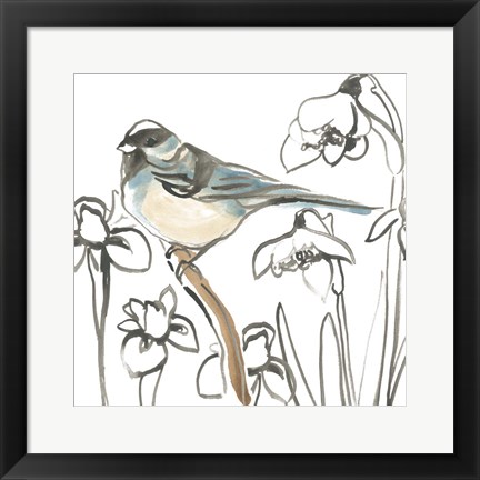 Framed Songbird Meadow II Print