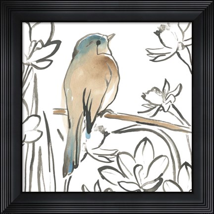 Framed Songbird Meadow III Print