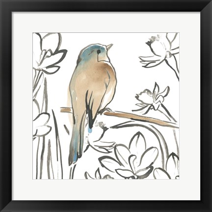 Framed Songbird Meadow III Print