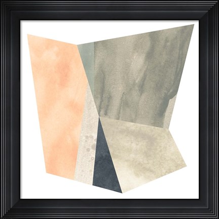 Framed Marble Origami I Print