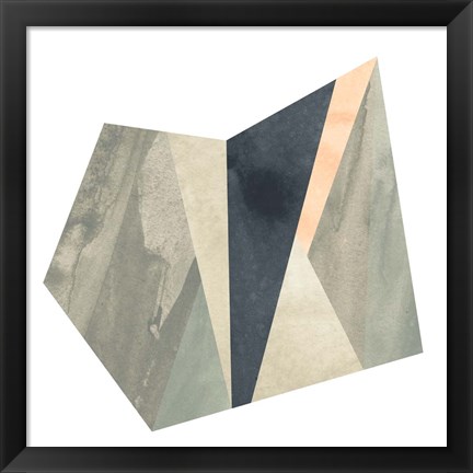 Framed Marble Origami III Print