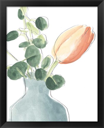 Framed Soft Posy Sketch II Print