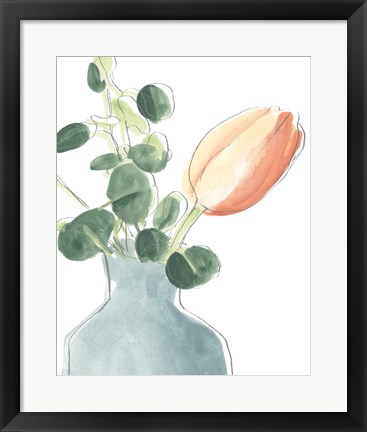 Framed Soft Posy Sketch II Print