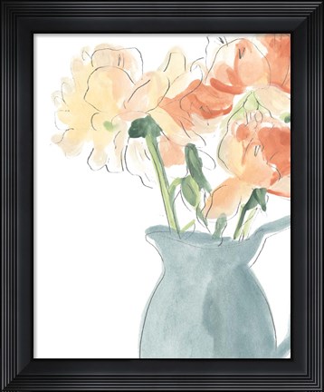 Framed Soft Posy Sketch III Print
