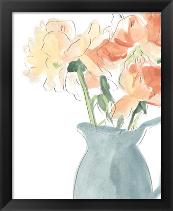 Framed Soft Posy Sketch III Print