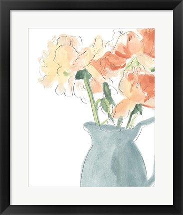 Framed Soft Posy Sketch III Print