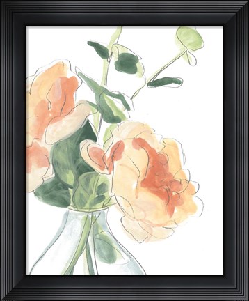 Framed Soft Posy Sketch IV Print