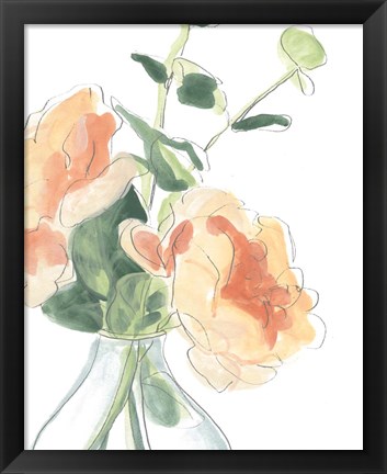 Framed Soft Posy Sketch IV Print