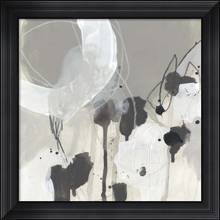 Framed Neutral Circuit I Print