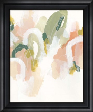 Framed Pastel Cascade I Print