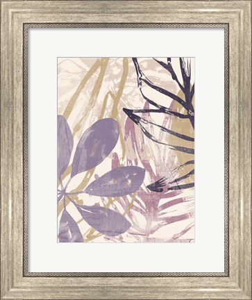 Framed Purple Palms I Print