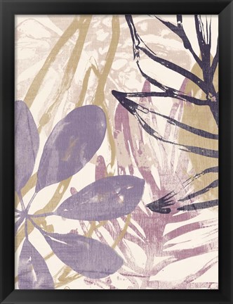 Framed Purple Palms I Print