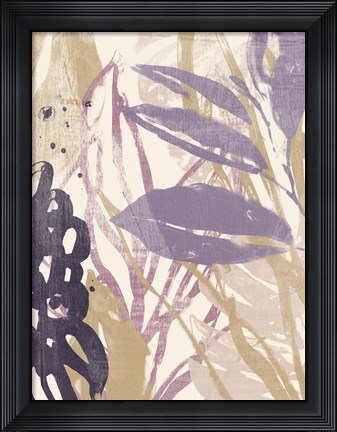 Framed Purple Palms II Print