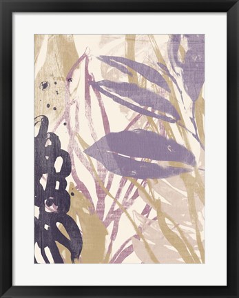 Framed Purple Palms II Print