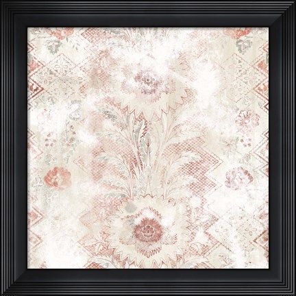 Framed World Traveler Textile I Print