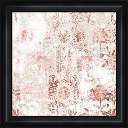 Framed World Traveler Textile II Print