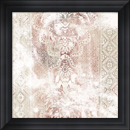 Framed World Traveler Textile III Print