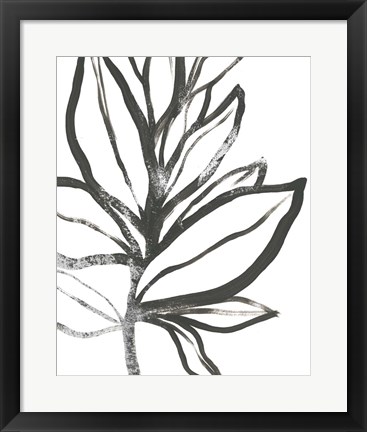 Framed Leaf Instinct I Print