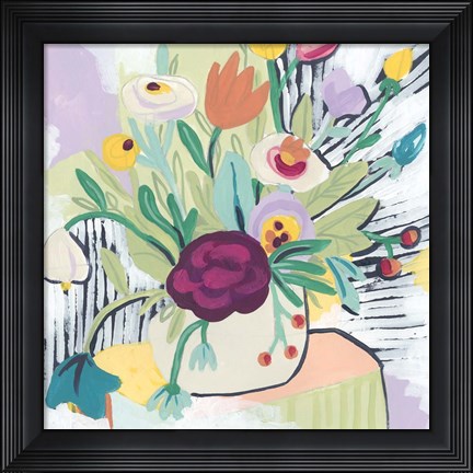 Framed Fauvist Floral I Print