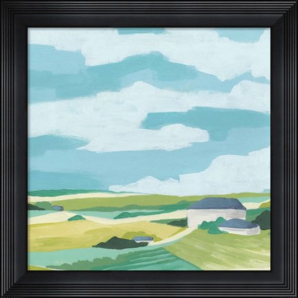 Framed Village Valley II Print