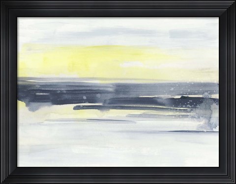 Framed Citron Sea Horizon I Print