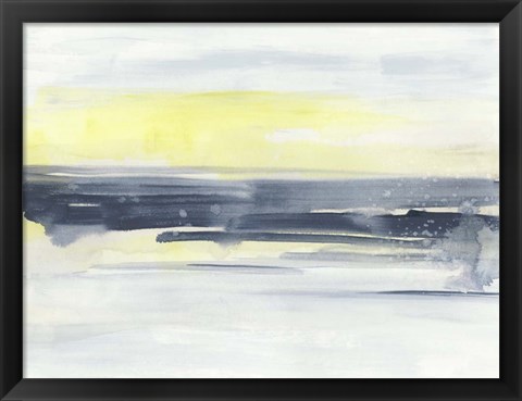 Framed Citron Sea Horizon I Print