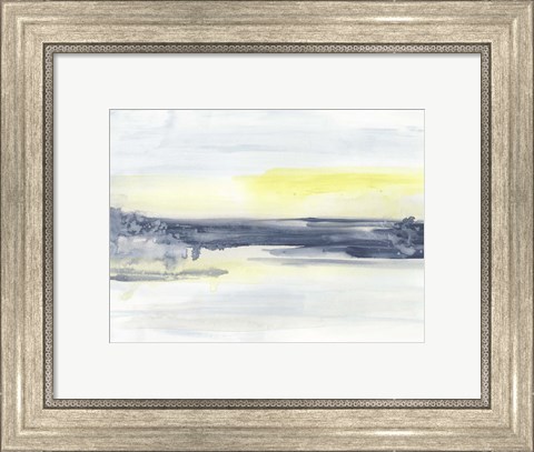 Framed Citron Sea Horizon II Print