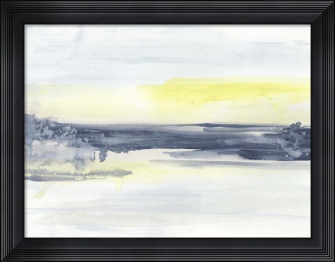 Framed Citron Sea Horizon II Print