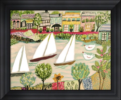 Framed Smooth Sailing I Print
