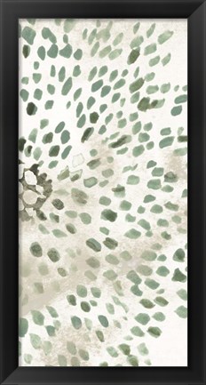 Framed Green Flowerhead II Print