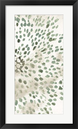 Framed Green Flowerhead II Print