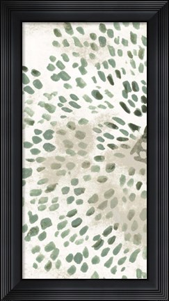Framed Green Flowerhead III Print