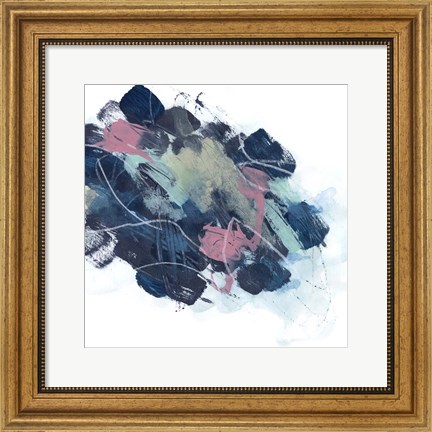 Framed Abstract Lily Pond I Print