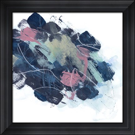 Framed Abstract Lily Pond I Print