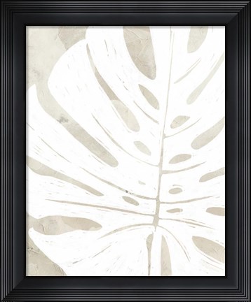 Framed Linen Tropical Silhouette I Print