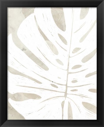 Framed Linen Tropical Silhouette I Print