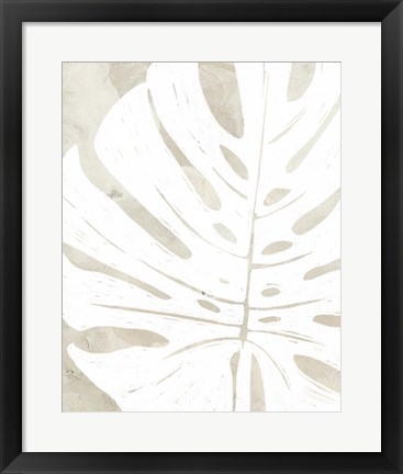 Framed Linen Tropical Silhouette I Print