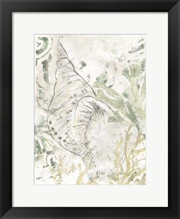 Framed Verdant Shell Fresco II Print