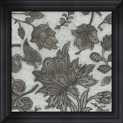 Framed Barnwood Chintz II Print
