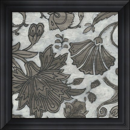 Framed Barnwood Chintz III Print