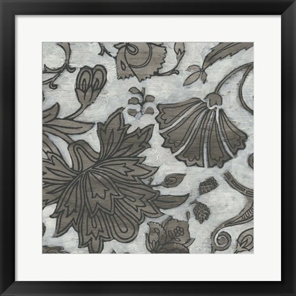 Framed Barnwood Chintz III Print